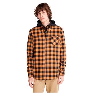 Camisa Manga Larga Timberland Midh Check Wheat Hombre Naranja