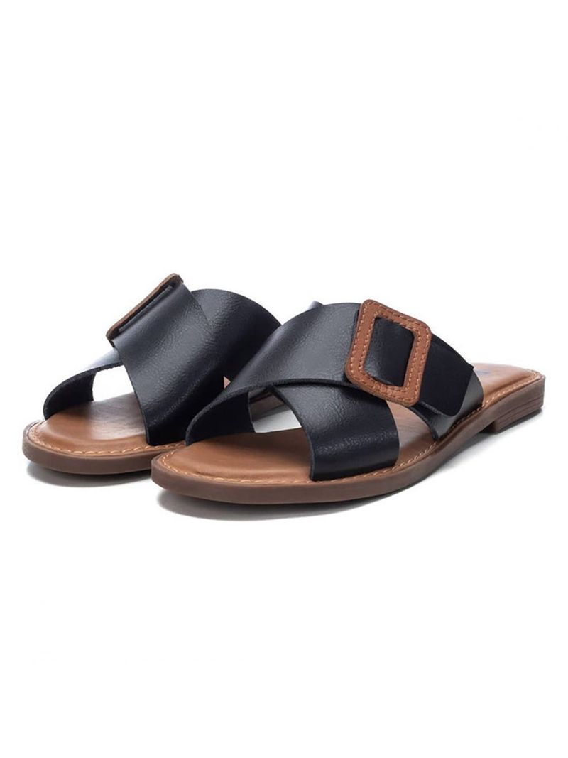 Refresh sandalia baja de mujer 72656-01 Negro Calce 41-3