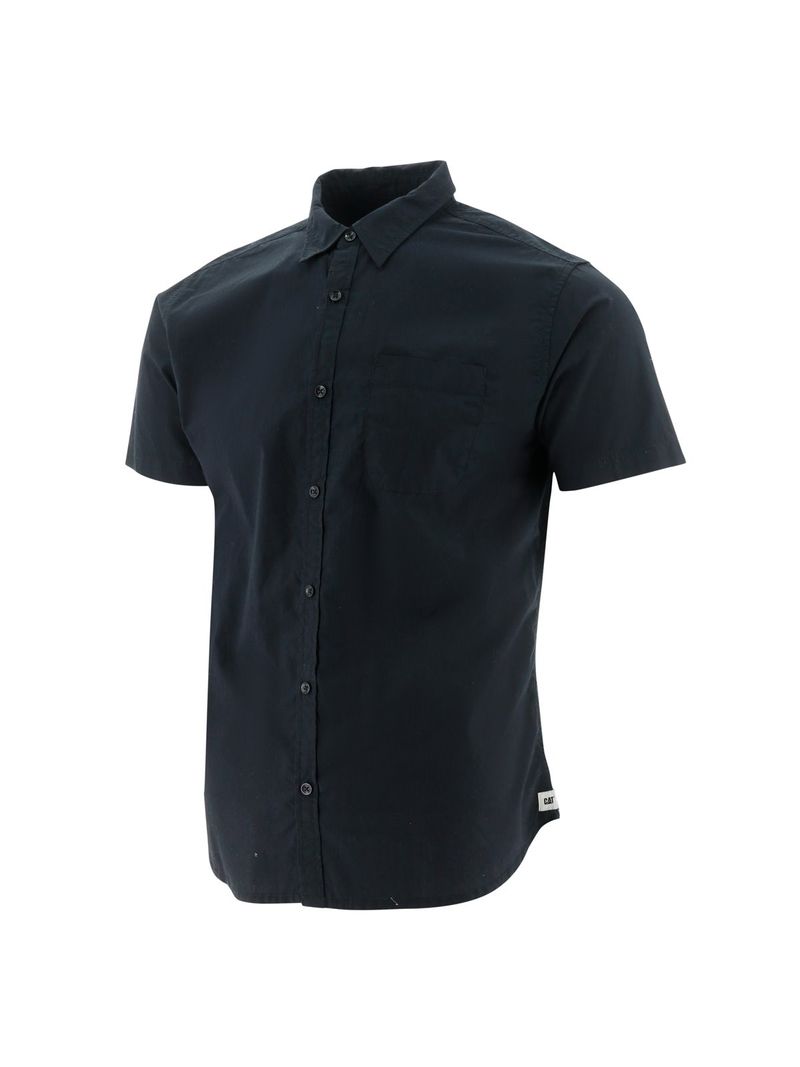Cat-Foundation-S-S-Poplin-Shirt-Pitch-Black---XL-1