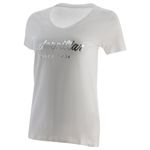 Cat-logo-script-v-neck-tee-white---L-1