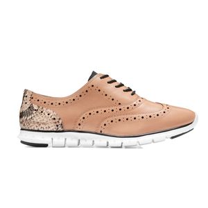Zapato Colehaan Mujer Zerogrand Wingtip Oxford  Beige