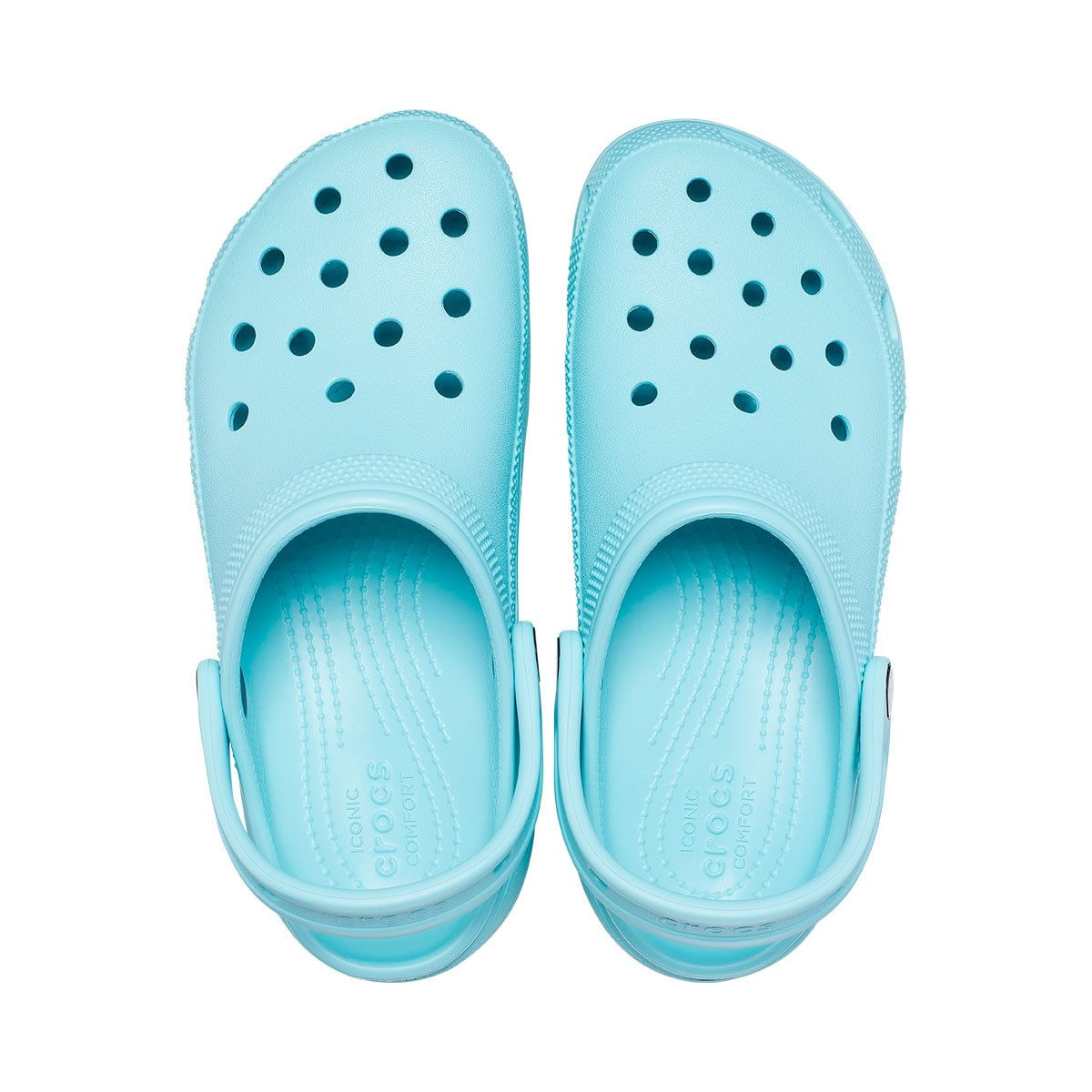 Crocs azules con online plataforma