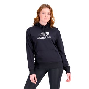 New Balance Canguro Essentials Stacked Logo French Terry Hoodie-COD-WT31533BK