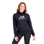 New Balance Canguro Essentials Stacked Logo French Terry Hoodie - XS- WT31533BK-BK-XS-1