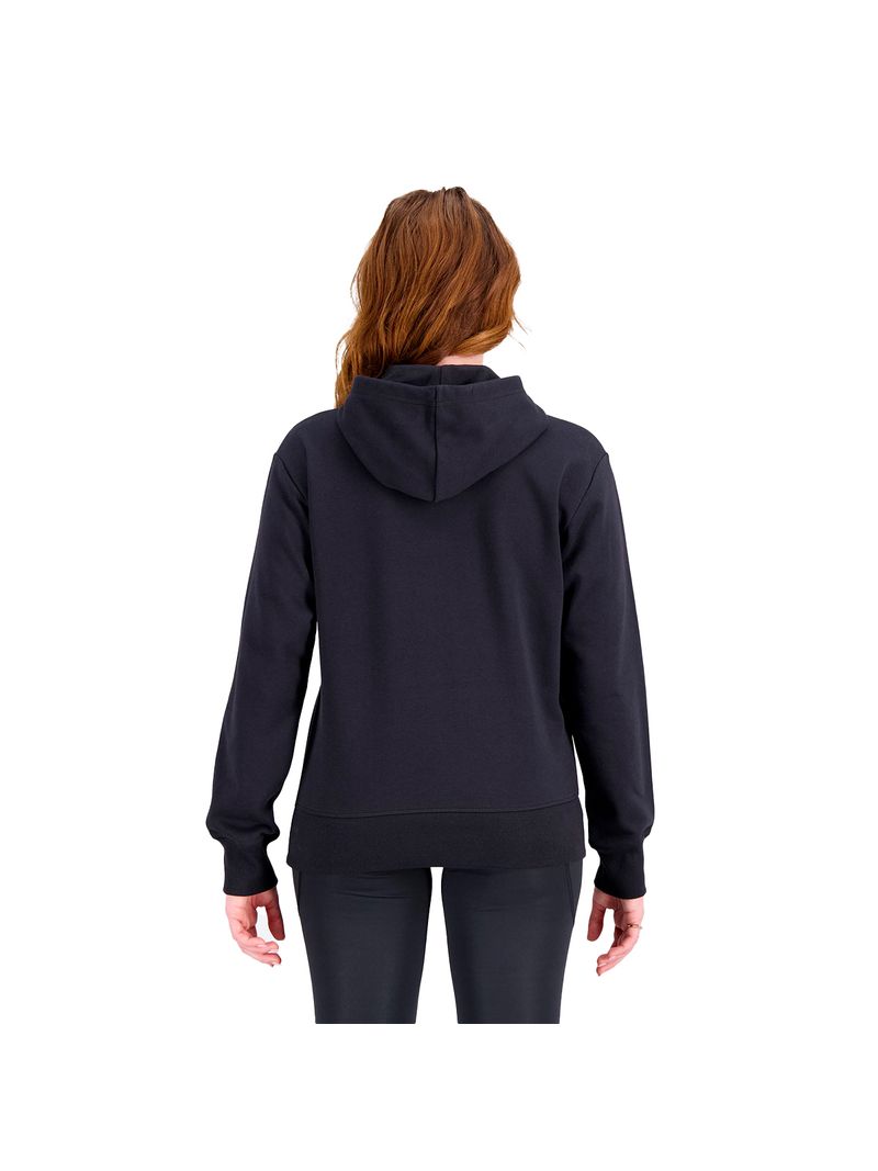New Balance Canguro Essentials Stacked Logo French Terry Hoodie - XS- WT31533BK-BK-XS-2