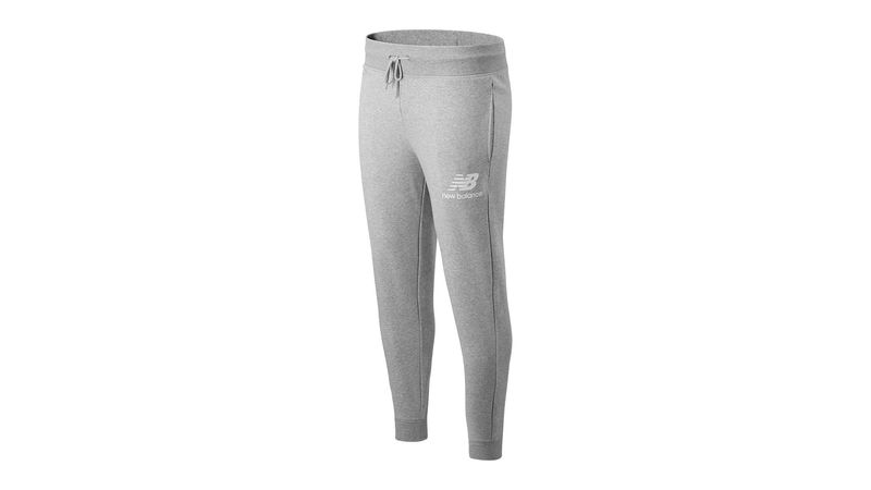 Pantalon New Balance Hombre Essentials Stacked Logo Sweatpant Gris