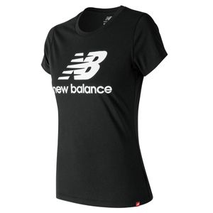 Remera New Balance Mujer Essentials Stacked Negro