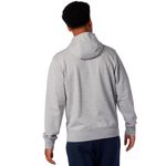 New Balance Nb Essentials Stacked Full Zip Hoodie Gray - L-2