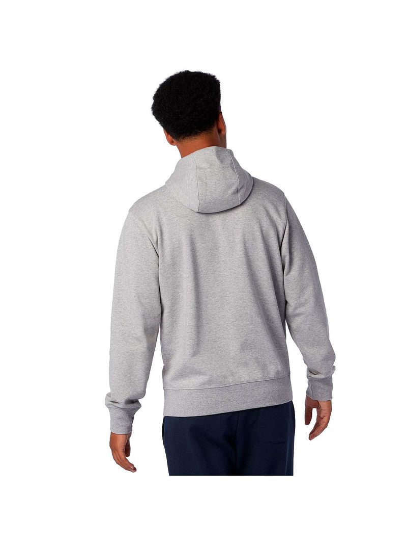 New Balance Nb Essentials Stacked Full Zip Hoodie Gray - L-2