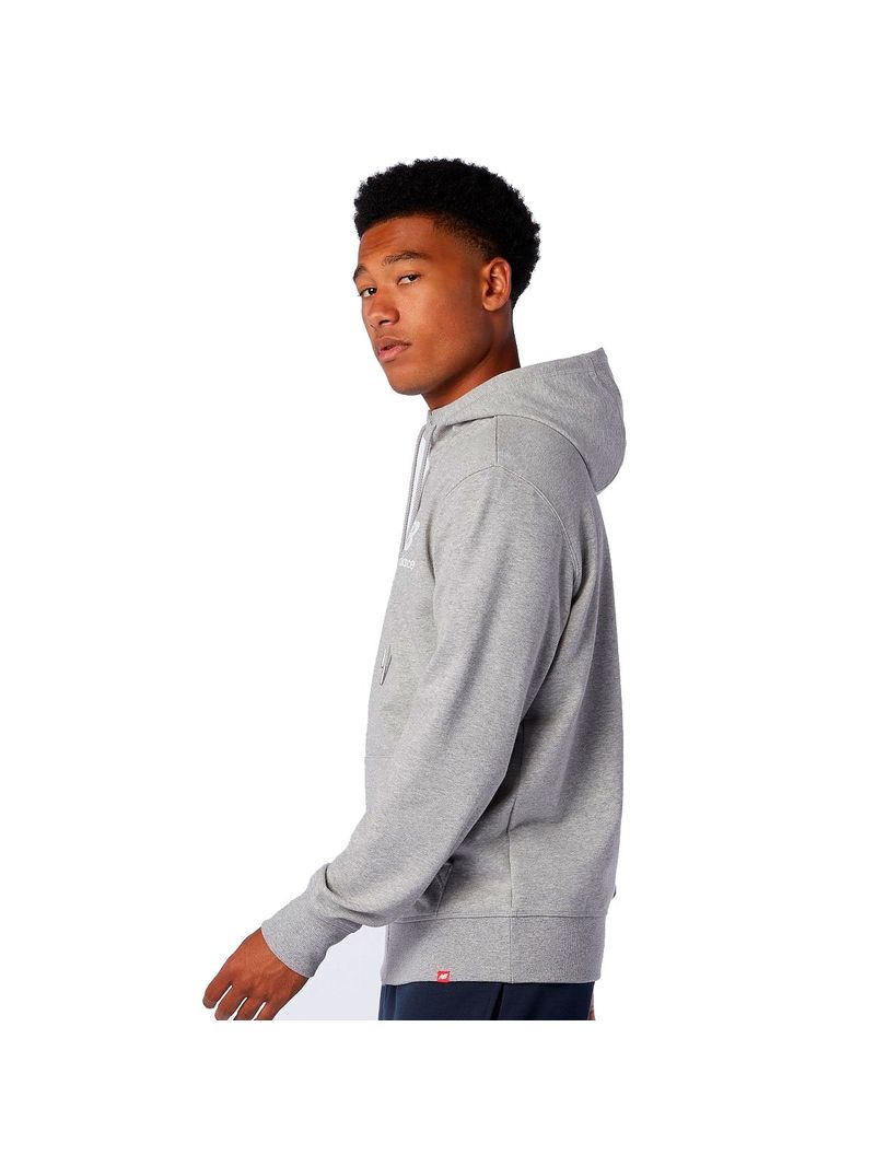 New Balance Nb Essentials Stacked Full Zip Hoodie Gray - L-3
