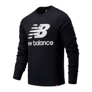 New Balance Pullover Nb Essentials Stacked Logo Crew Hombre-COD-MT03560BK