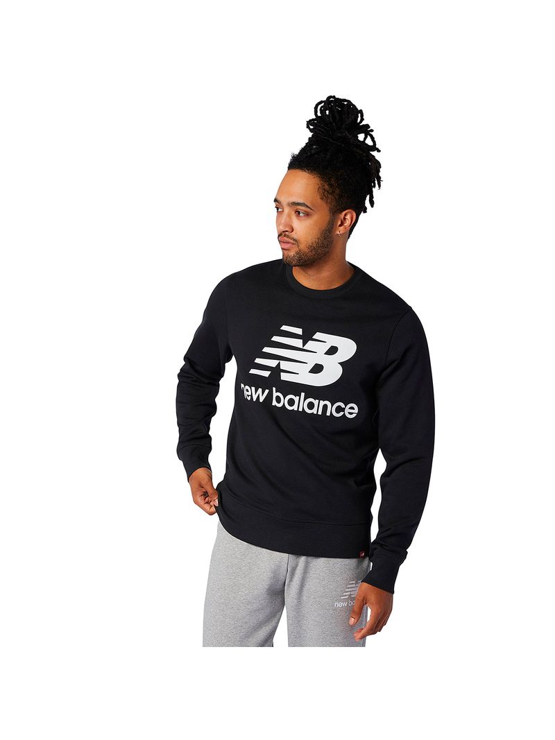 New-Balance-Pullover-Nb-Essentials-Stacked-Logo-Crew-Hombre---L--MT03560BK-BK-L-3