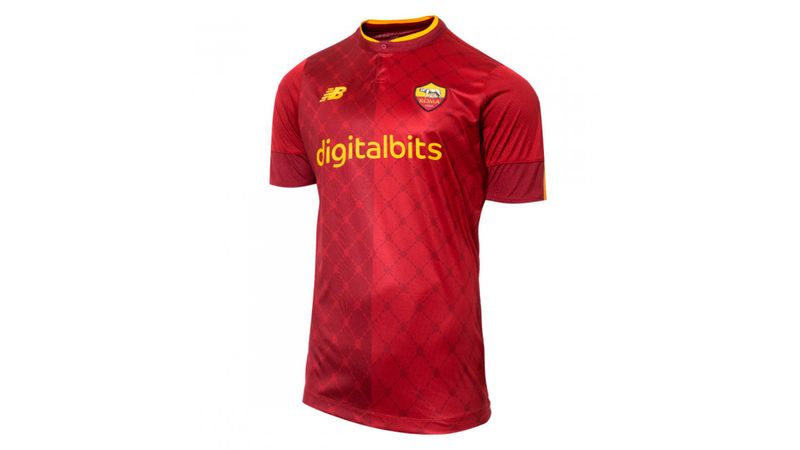 Remera Mangas Cortas New Balance Hombre As Roma Local Hombre