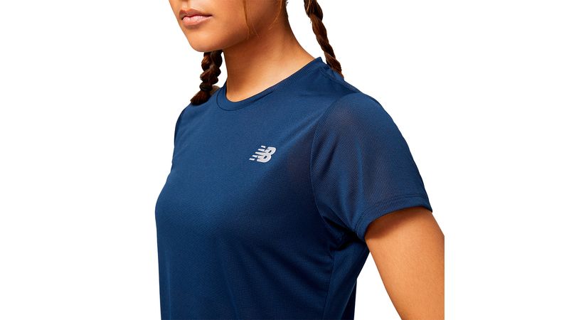 Remera New Balance Mujer Accelerate Azul My Shuzz Tienda Online en Paraguay