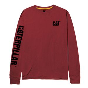 Remera Cat Hombre Trademark Banner L/S Bordó
