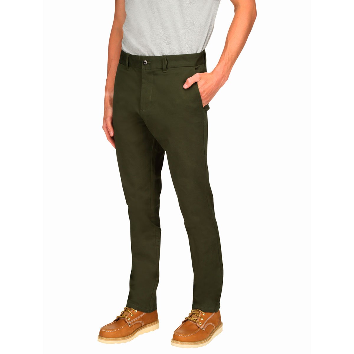 Pantalon verde skinny online hombre