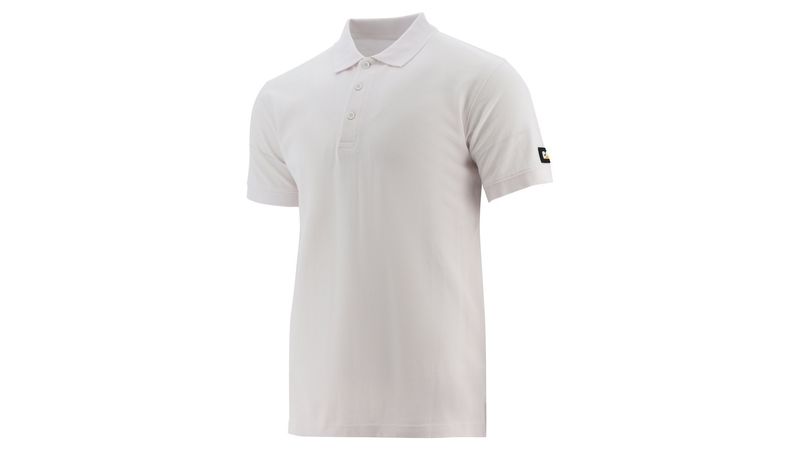 Polo Cat Hombre Essentials Blanco Cat Lifestyle Paraguay Tienda Oficial