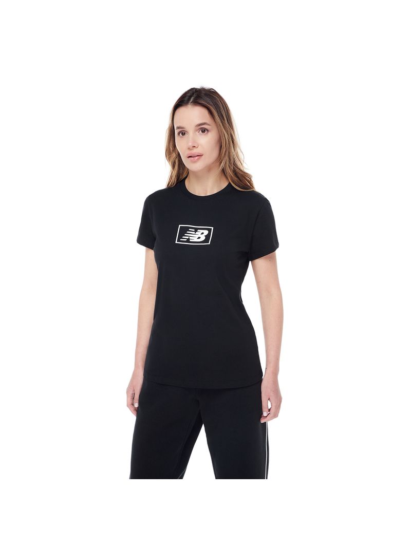 New Balance ESSENTIALS COTTON JERSEY ATHLETIC FIT T-SHIRT Negro - S-1