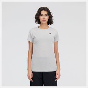 Remera New Balance Mujer Relentless Heathertech Gris