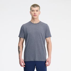 Remera New Balance Hombre Tenacity Heathertech Gris