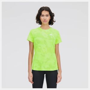 Remera New Balance Mujer Q Speed Jacquard Verde
