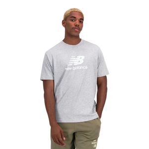 Remera New Balance Hombre Essentials Stacked Logo Gris