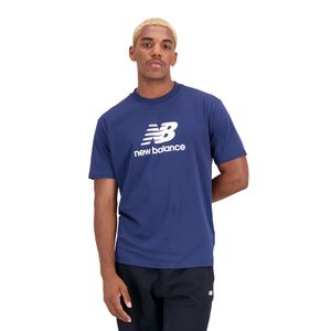Remera New Balance Hombre Essentials Stacked Logo Azul