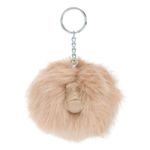 KIPLING-LLAVERO-POMPOM-MONKEY-Silver-Beige---UNIC-1