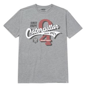 Remera Cat Hombre Retro Sport Graphic 7 Gris