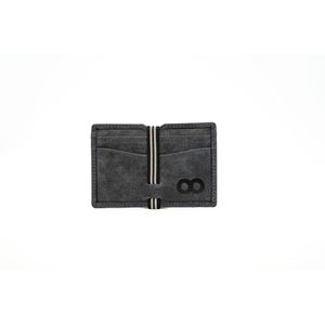 Billetera Double O Hombre Elastico Cuero Azul