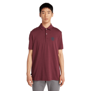Remera Polo Timberland Hombre Refibra Logo - Bordo