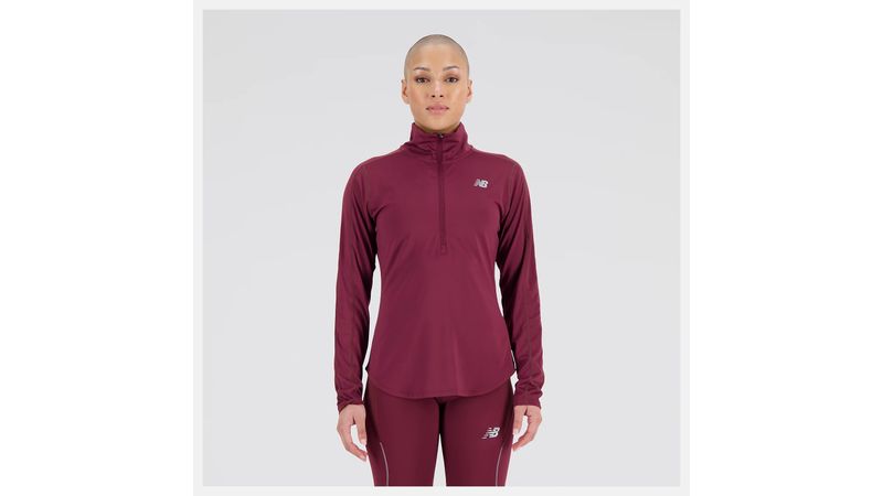 Sudadera New Balance Mujer Accelerate Bordo My Shuzz Tienda Online en Paraguay