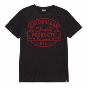 Remera Cat Hombre Retro Sport Graphic 6 Negro