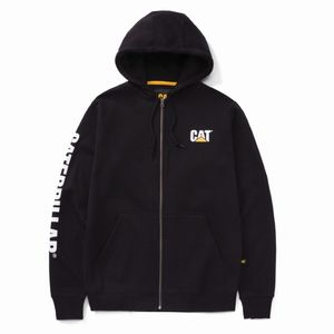 Sudadera Cat Hombre Full Zip Hooded Negro