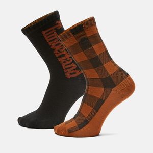 Pack 3 Medias Timberland Buffalo Check Crew Negro