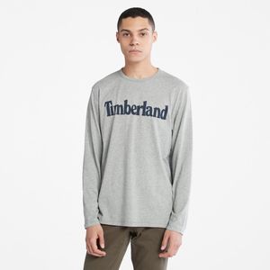 Remera Timberland Hombre Logo Lin Ring Gris