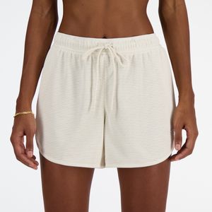 Short New Balance Mujer Athletics Mesh Beige
