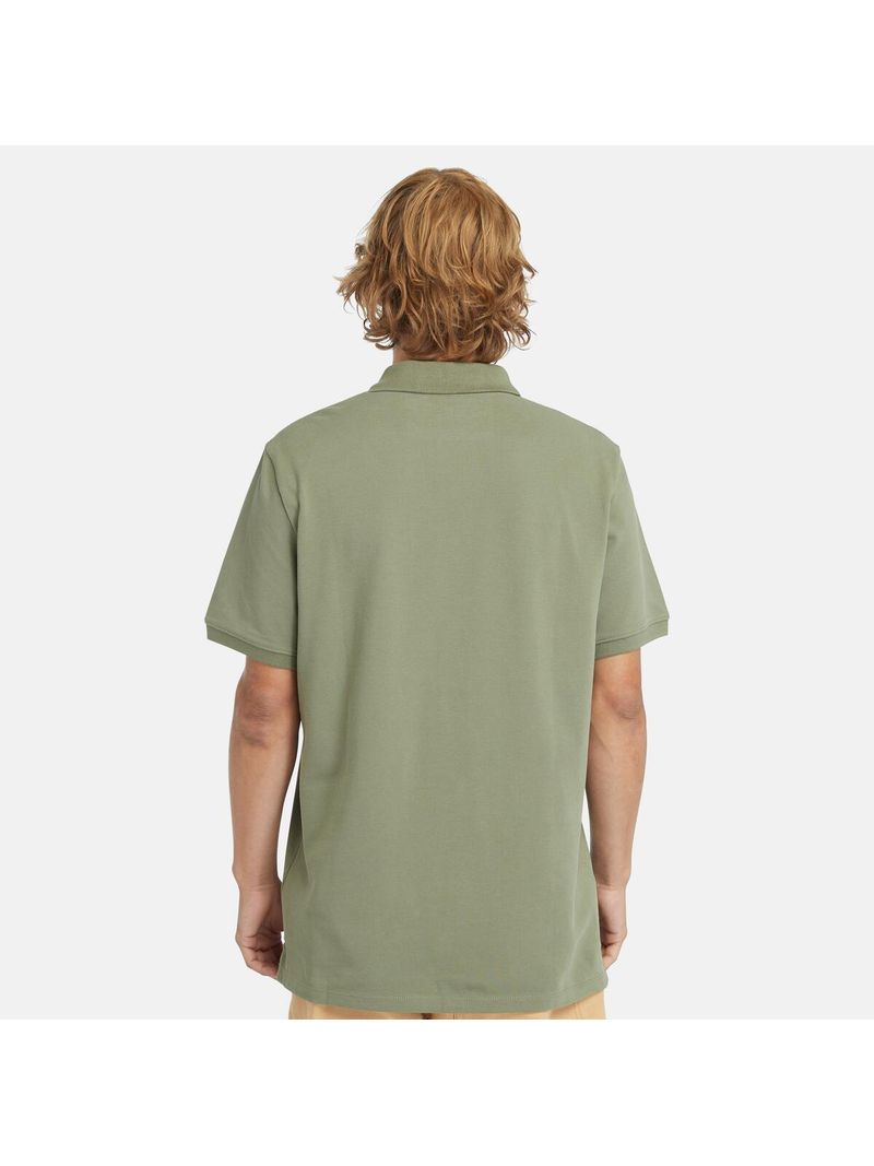 Timberland Verde Cotton Men Polo Shirt