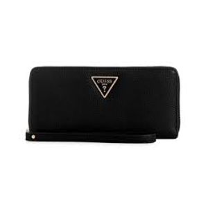 Billetera Guess Mujer Laurel Large Zip AroundPewter Negro