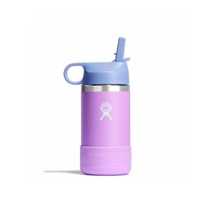 Termo Hydro Flask Unisex 12 OZ Kids Wide Mouth Straw Cap And Boot Anemone Purpura