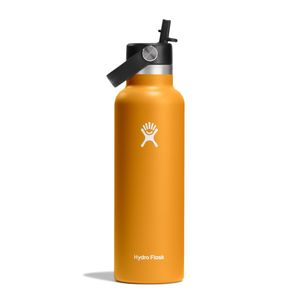 Termo Hydro Flask Unisex 21 OZ Standard Flex Straw Cap Fossil Marron