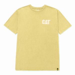 Remera Cat Hombre Heritage Uniform Heavyweight Amarillo
