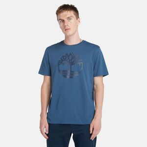 Remera Timberland Hombre River Tree Logo Azul