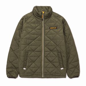 Campera Cat Hombre Mediumweight Insulated Triangle Quilted Verde