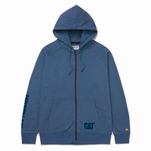 Sudadera Cat Hombre Fleece Cat Logo Full Zip Azul Marino