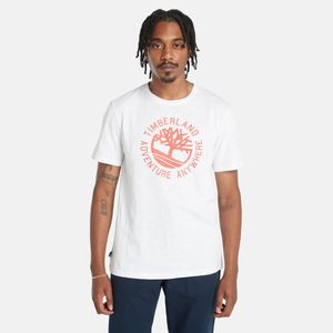 Remera Timberland Hombre Slogan Logo Blanco
