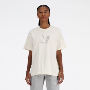 Remera New Balance Mujer Chicken Or Shoe Relaxed Tee Beige
