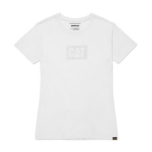 Remera Cat Mujer Metallic Cat Logo Blanco