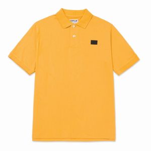 Polo Cat Hombre Cat Logo Jersey Amarillo