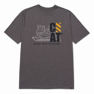 Remera Cat Hombre Workwear Graphic 3 Gris